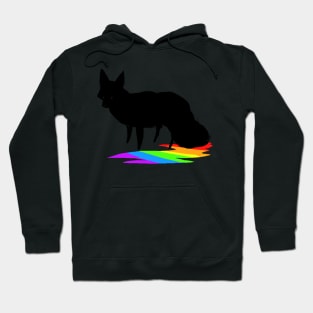 Rainbow Ink Fox Sketch Hoodie